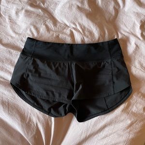 Lululemon speed up shorts black size 2
